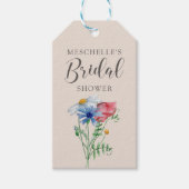 ワイルドフラワーチャーム素朴フローラブライダルシャワー ギフトタグ (正面)