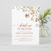 ワイルドフラワーツインズベビーイン開花ベビーシャワー 招待状 (スタンド正面)