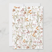 ワイルドフラワーツインズベビーイン開花ベビーシャワー 招待状 (裏面)