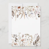 ワイルドフラワーツーワイルド誕生日招待状 招待状 (裏面)