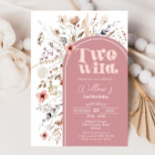 ワイルドフラワーツーワイルド誕生日招待状 招待状
