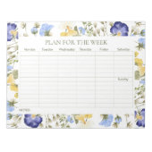 ワイルドフラワーティアウェイ週間プランナー ノートパッド (正面)