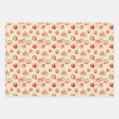 ワイルドフラワーティーカップストロベリーフィールド子供部屋 ラッピングペーパーシート (正面3)