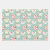 ワイルドフラワーティーカップストロベリーフィールド子供部屋 ラッピングペーパーシート (正面)