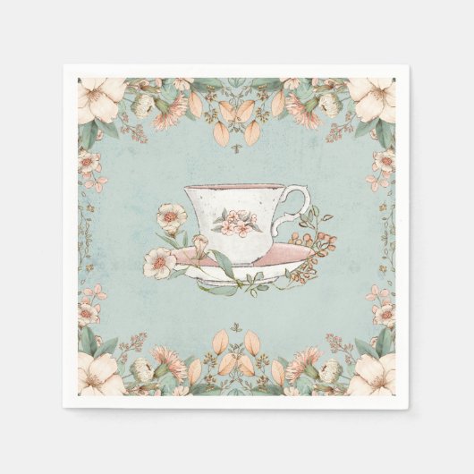 ワイルドフラワーティーナプキンス スタンダードカクテルナプキン (正面)