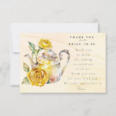ワイルドフラワーティーパーティーのブライダルシャワー サンキューカード (正面)