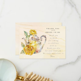 ワイルドフラワーティーパーティーのブライダルシャワー サンキューカード