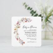 ワイルドフラワーティーパーティーガーデンベビーイン開花 招待状 (スタンド正面)