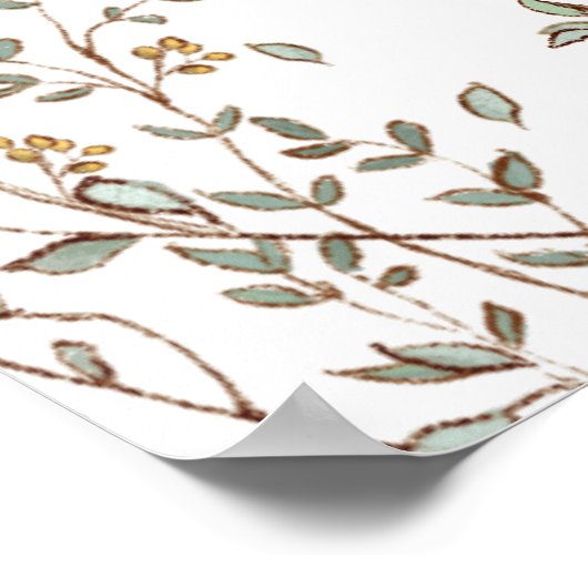 ワイルドフラワーティーパーティーシャワーのお出迎え ポスター (角)