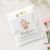ワイルドフラワーティーパーティーブライダルシャワーありがとう フェイバーバッグ (封をした状態)