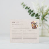 ワイルドフラワーティーパーティーブライダルシャワーレシピカード (スタンド正面)