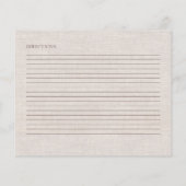 ワイルドフラワーティーパーティーブライダルシャワーレシピカード (裏面)