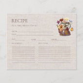 ワイルドフラワーティーパーティーブライダルシャワーレシピカード (正面)