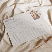 ワイルドフラワーティーパーティーブライダルシャワーレシピカード