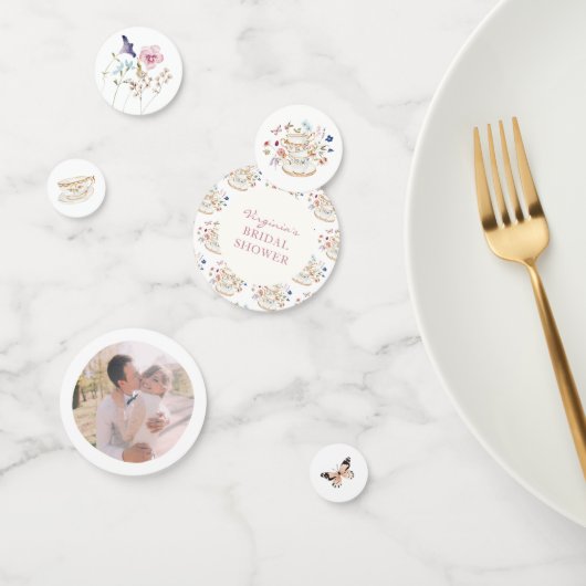 ワイルドフラワーティーパーティーブライダルシャワー写真 コンフェッティ (グループ)