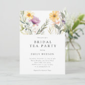 ワイルドフラワーティーパーティーブライダルシャワー招待 招待状 (スタンド正面)