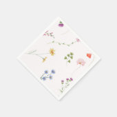 ワイルドフラワーティーパーティーブライダルシャワー スタンダードカクテルナプキン (角)
