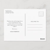 ワイルドフラワーティーパーティーブライダルシャワー ポストカード (裏面)