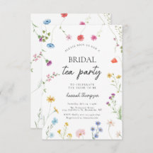 ワイルドフラワーティーパーティーブライダルシャワー