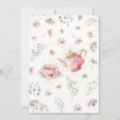 ワイルドフラワーティーパーティーベビーシャワー 招待状 (裏面)