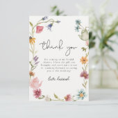 ワイルドフラワーティーパーティー感謝カード サンキューカード (スタンド正面)