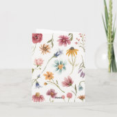 ワイルドフラワーティーパーティー感謝カード サンキューカード (裏面)