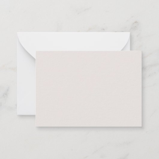 ワイルドフラワーティーパーティー水彩ティーイニシャル ノートカード (裏面)