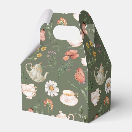 ワイルドフラワーティーパーティー誕生日お気に入りボックス フェイバーボックス (裏面サイド)