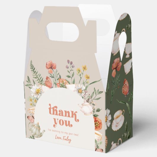 ワイルドフラワーティーパーティー誕生日お気に入りボックス フェイバーボックス (オープン)