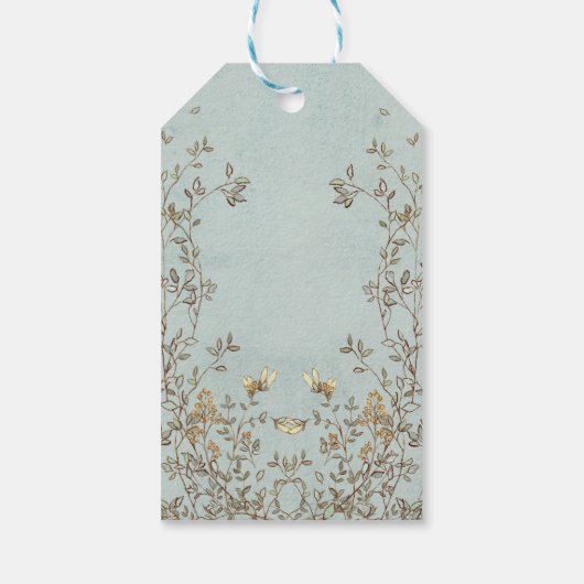 ワイルドフラワーティーパーティー誕生日保存日 ギフトタグ (裏面)