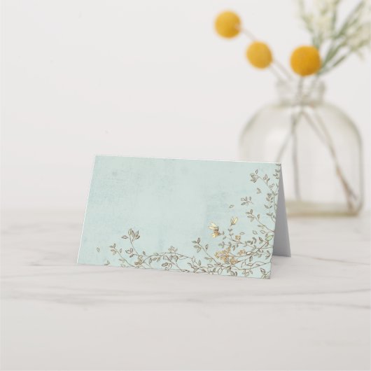 ワイルドフラワーティーパーティー誕生日 プレイスカード (裏面)