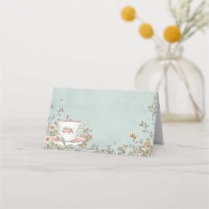 ワイルドフラワーティーパーティー誕生日 プレイスカード