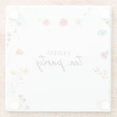 ワイルドフラワーティーパーティー ブライダルシャワー ガラスコースター (裏面)