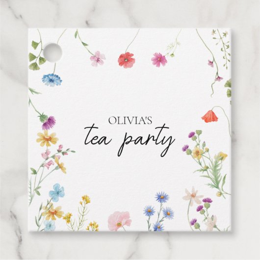 ワイルドフラワーティーパーティー ブライダルシャワー フェイバータグ (正面)