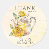 ワイルドフラワーティーパーティー ブライダルシャワー ラウンドシール (正面)