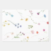 ワイルドフラワーティーパーティー ブライダルシャワー ラッピングペーパーシート (正面)