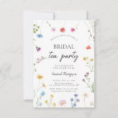 ワイルドフラワーティーパーティー ブライダルシャワー 招待状 (正面)