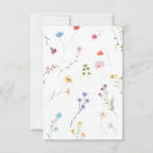 ワイルドフラワーティーパーティー ブライダルシャワー 招待状 (裏面)