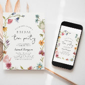 ワイルドフラワーティーブライダルシャワー招待 招待状