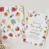 ワイルドフラワーティーブライダルシャワー招待 招待状