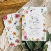 ワイルドフラワーティーブライダルシャワー招待 招待状
