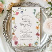 ワイルドフラワーティーブライダルシャワー招待 招待状