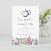 ワイルドフラワーティーブライダルシャワー 招待状 (スタンド正面)