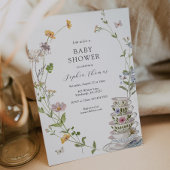 ワイルドフラワーティーベイビーシャワー 招待状
