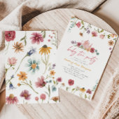 ワイルドフラワーティーベビーシャワー招待状 招待状