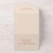 ワイルドフラワーテラコッタフローラウォーター結婚カラー オールインワン招待状 (外側)