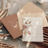 ワイルドフラワーテラコッタフローラウォーター結婚カラー 招待状