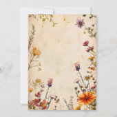 ワイルドフラワーテラコッタフローラウォーター結婚カラー 招待状 (裏面)