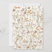 ワイルドフラワーテラコッタ結婚ボタニカル 招待状 (裏面)