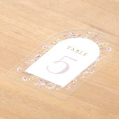 ワイルドフラワーテーブルナンバー アクリル招待状 (レイダウン)